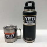 2 Items: YETI 36oz Bottle - Black & YETI 14oz Mug - Stainless