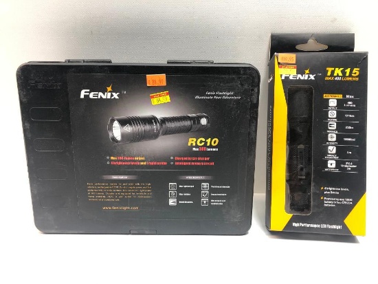 2 Items: Fenix TK15 Max 400 Lumen Flashlight & Fenix RC10 Max 380 Lumen Flashlight