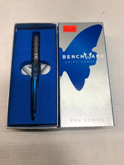 BenchMade Knife Company Tactical Pen - Blue Titanium w/Black Ink - MSRP: $182.75