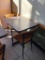 Restaurant Table & 2 Chairs, Pedestal Base, Laminate Top, Tables 30in x 24in & 29.5in H