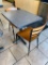 Restaurant Table & 2 Chairs, Pedestal Base, Laminate Top, Tables 30in x 24in & 29.5in H