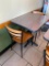 Restaurant Table & 2 Chairs, Pedestal Base, Laminate Top, Tables 30in x 24in & 29.5in H