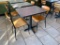 Restaurant Table & 2 Chairs, Pedestal Base, Laminate Top, Tables 30in x 24in & 29.5in H