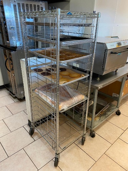 Mobile Sheet Pan / Bun Rack - Capacity for 18 Pans