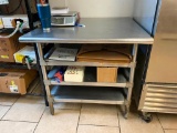 Stainless Steel Prep Table w/ Lower Shelf, 36in x 36in x 35in H