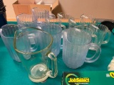 Misc. Beer Pitchers, 3 Sizes, 1 Pitcher is Glass, Others Plastic