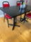 Restaurant Table, Black Laminate Top, Single Pedestal, 30in x 30in x 30in, Nice/Clean/Modern