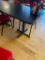 Restaurant Table, Black Laminate Top, Single Pedestal, 30in x 30in x 30in, Nice/Clean/Modern
