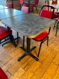 Restaurant Table, Laminate Top, Single Pedestal, 24in x 24in x 29.5in, Nice/Clean