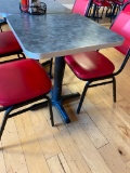 Restaurant Table, Laminate Top, Single Pedestal, 24in x 24in x 29.5in, Nice/Clean