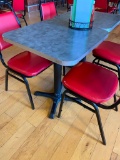 Restaurant Table, Laminate Top, Single Pedestal, 24in x 24in x 29.5in, Nice/Clean