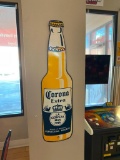 Beer Signs, Die Cut Corona Beer Bottle Sign, Bud Light Sign both Tin and Framed Bud Light Poster