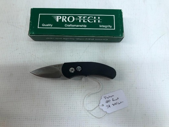 ProTech Knives 4411 Runt J4 Black Handle/Satin Blade MSRP: $109.99