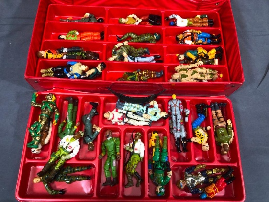 GI Joe Collector Case Full of Action Figures G.I. Joe