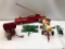 Vintage Fire Truck and Miscellaneous Die Cast Trailers