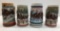 Lot of 4 Budweiser Holiday Budweiser Mugs 1980's