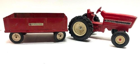 Vintage International Toy Tractor and Trailer