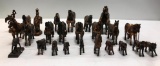 Lot of 24 Brass Horse Figurines