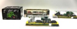 3 New, In Box Semis with Trailer - 2 John Deere, 1 Case, And New, In Box Die Cast Steiger Wildcat