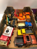 Lot of Die Cast Truck Trailers and 10 Toy Trucks