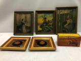 Miscellaneous Framed Prints and 2 New, In Box After Shave