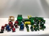 Large Lot of Die Cast Tractors and Trailers