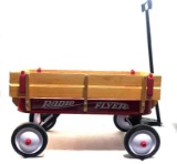 Radio Flyer Wagon w/Wooden Front, Side, and Back Rails