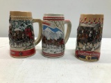 Series A, B and C Budweiser Holiday Mugs