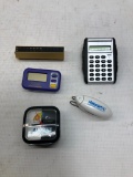 Large lot of various Giveaways Clocks, Calculators, Thermometer and More