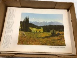 Box of 1940's Scenic Prints Given Out by Chevron and Standard Stations 100+
