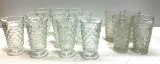 10 Old Pressed Glass Water Glasses and 4 Other Style