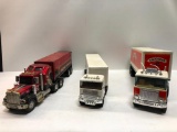 3 Vintage Toy Semi Trucks