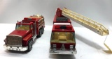 2 Vintage Toy Fire Trucks
