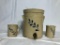 Walnut Hill Stoneware, Des Moines, IA Living History Farms Dispenser & Mugs