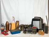 Vintage Group, 8mm Projector, CBs, Toy Phone, Ceramic Girl, Train, First Aid Kit