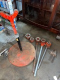 Pipe Stand, 3 Ridgid Threaders, 5 Dies and Reamer, 3/4in to 2in