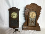 Ansonia Kitchen Clock (Top Wood Cracked), Older Clock & Pendulum/Key