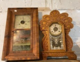 Antique Clocks, Gilbert Kitchen Clock, Forestville Mfg. Co Wall Mount Clock Court House St Louis