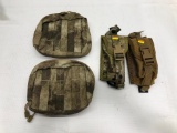 Lot of 4 Items: (1) High Speed Gear Tan Belt Mount, (1) High Speed Gear Camo Belt Mount, (2) Condor