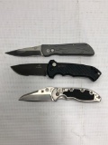 Lot of 3 Items: (1) Gerber S30V, (1) W. R Clark ATS34, (1) Spyderco CPM S30V