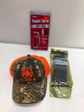 Lot of 3 Items: (1) Sabre Red Pepper Spray, (1) Magpul PMAG 30 AR/ M4 GENM2, (1) Realtree TSG Hat