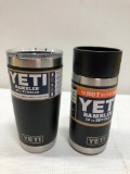 YETI - 2 Items, 12oz Rambler Bottle & 20oz Rambler Tumbler - Both Black