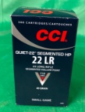 500 Round Box / CCI Quiet-22 Segmented HP .22 LR Segmented Hollow Point, 710fps, 40gr