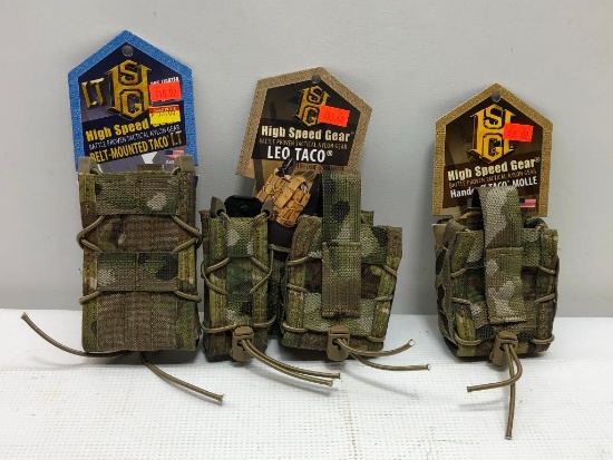 Lot of 3 High Speed Gear Tacos Molles, Mag Pouches - Lot of 3 CAMO