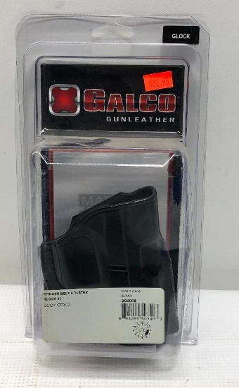GALCO Gun Leather Stinger Belt Holster for Glock 43 & SCCY CPX-2 Right Hand Black