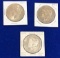 3 Silver Dollars, 1885 O, 1883 Morgan, 1922 Peace