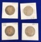 Lot of 4 Barber Half Dollars, 1892 (First Year), 1895 S, 1902, 1907 D