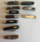 Lot of 10 Vintage Pocket Knives, KABAR, BARLOW, Others