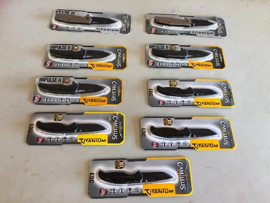 Lot of 9 New Camillus Knives, New in Package