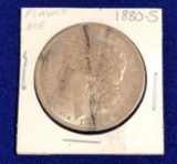 1880 S Flawed Die Morgan Silver Dollar